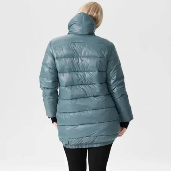 Universal Standard Women's Kanda Puffer Coat Jacket in Storm Blue 2XS / Medium - Picture 8 of 8